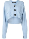 Proenza Schouler Eco Cashmere Core Knit Cardigan In 00427 Chambray Blue