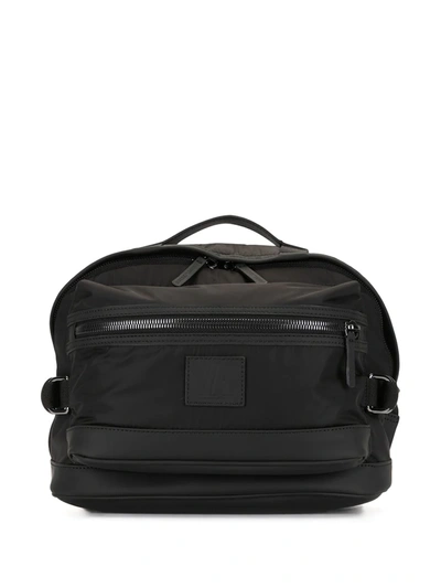 Emporio Armani Logo-patch Zipped Backpack In Black