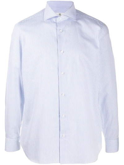 Borrelli Striped Cotton Shirt In White