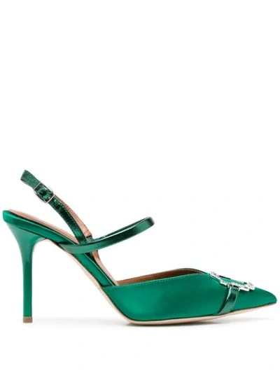 Malone Souliers Buckle Detail Leather Pumps In Green
