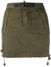 Dsquared2 Fitted Mini Skirt In Green
