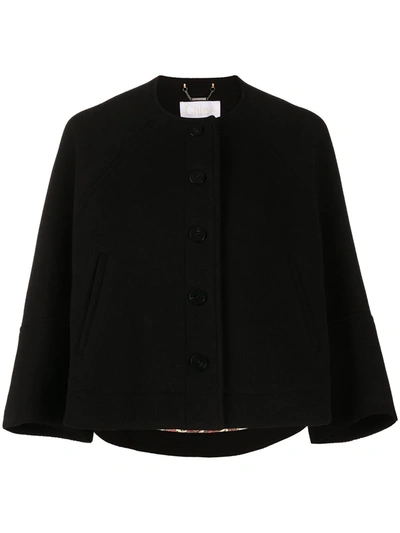 Chloé Cropped Button-up Jacket In Black