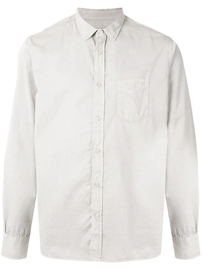 Officine Generale Chest-pocket Shirt In Neutrals