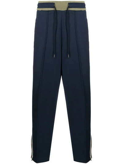 Fred Perry Side Stripe Track Trousers In Blue