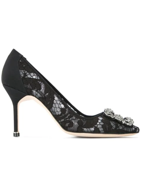 manolo blahnik hangisi 105 embellished shimmer pumps