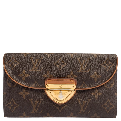 Pre-owned Louis Vuitton Monogram Canvas Eugenie Wallet In Brown
