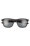 Nike Essential Endeavor 57mm Polarized Square Sunglasses In Black