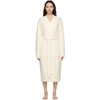 Skims Off-white Knit Cozy Robe In Bone