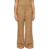 Skims Brown Knit Cozy Lounge Pants In Camel