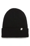 Madewell Recycled Cotton Beanie In Almost Black