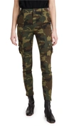 Alice And Olivia Camo Print Slim Fit Stretch Cotton Cargo Pants In Camo Girl