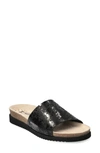 Mephisto Hanik Slide Sandal In Black Leather