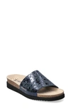 Mephisto Hanik Slide Sandal In Navy Leather