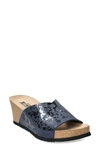 Mephisto Lisane Slide Sandal In Navy Leather