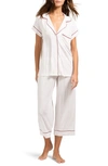 Eberjey Sleep Chic Crop Pajamas In Tropea/ Sangria