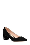 Kate Spade Menorca Pointed Toe Pump In Black Suede