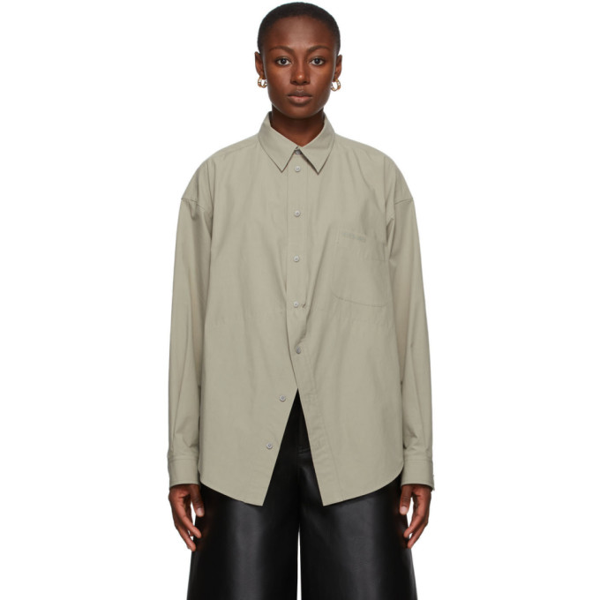 Balenciaga Swing Masculine Button-down Shirt In 9506 Sand B | ModeSens