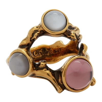 Chloé Gold Fiji Ring In 9dc Vintgol