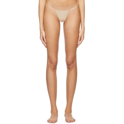 La Perla Beige Invisible Second Skin Thong In Nude
