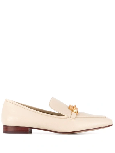 Tory Burch Jessa Moccasin In Ivory Grained Leather In White