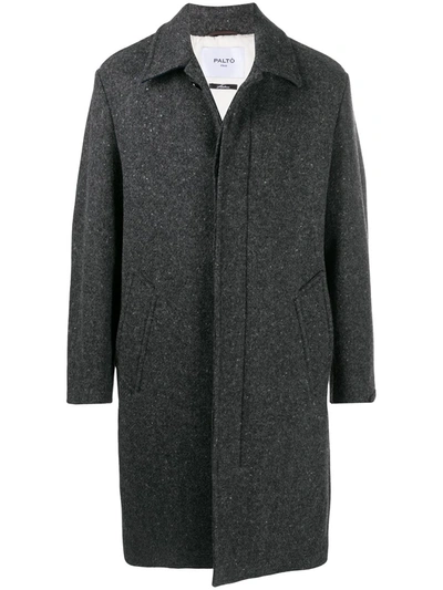 Paltò Single-breasted Wool Coat In Grey