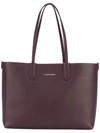 Alexander Mcqueen Lino Medium Embossed Leather Tote Bag In Oxblood 