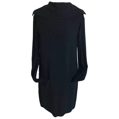 Pre-owned Fendi Silk Mid-length Dress In Black