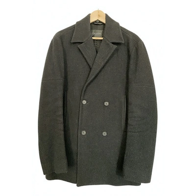 Pre-owned Calvin Klein Collection Wool Coat In Anthracite