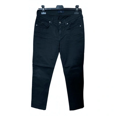 Pre-owned Fay Straight Pants In Black