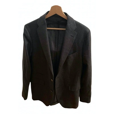Pre-owned Tagliatore Wool Vest In Anthracite