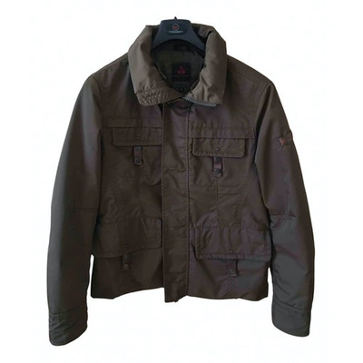 Pre-owned Peuterey Cloth Peacoat In Brown