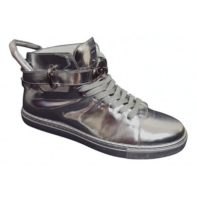 Pre-owned Buscemi Leather Trainers In Silver