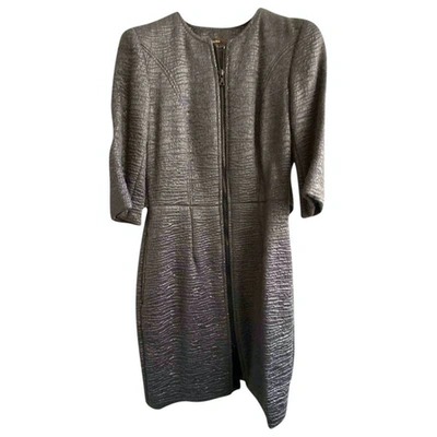 Pre-owned Vera Wang Wool Coat In Grey