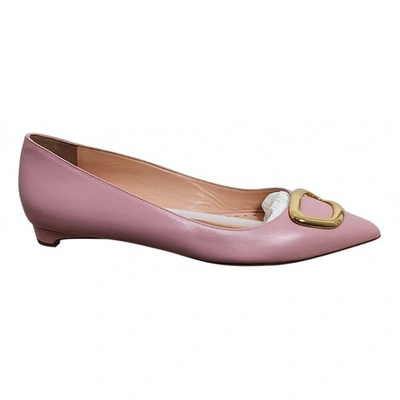 Pre-owned Rupert Sanderson Pink Leather Flats