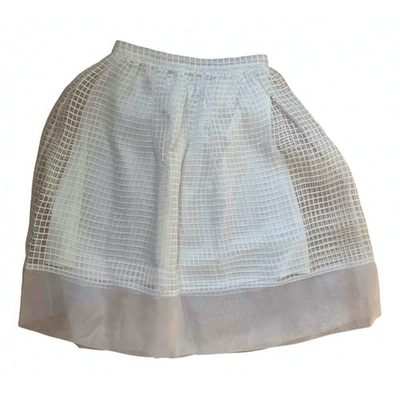 Pre-owned Elizabeth And James Mid-length Skirt In White
