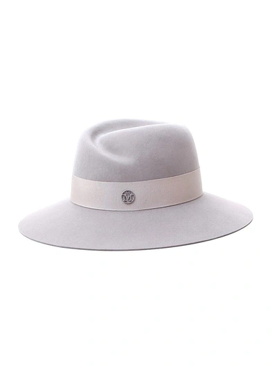 Maison Michel Virginie Fedora Hat In Grey