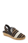 Toni Pons Norma Wedge Espadrille Sandal In Black Canvas