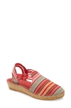 Toni Pons Norma Wedge Espadrille Sandal In Red Canvas