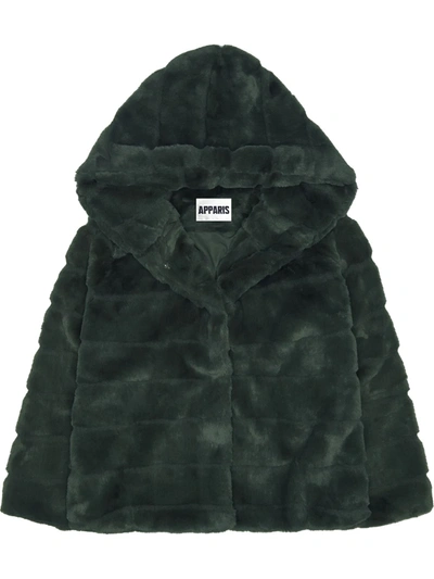 Apparis Goldie Faux Fur Jacket In Green