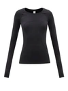 Lululemon Swiftly 2.0 Technical-mesh Long-sleeved T-shirt In Black