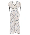 Rodarte Puff-sleeve Floral-print Silk-blend Crepe Dress