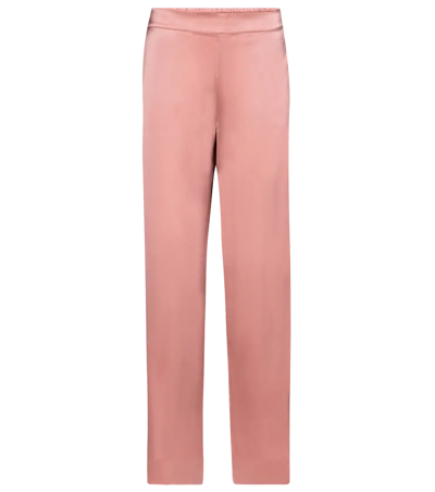 Asceno Silk Straight-leg Pyjama Bottoms In Printed