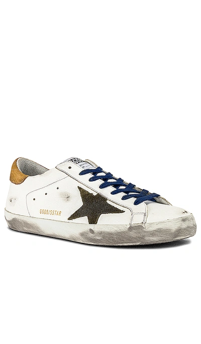 Golden Goose Superstar Leather Upper Suede Star Nabuk Heel In White,yellow