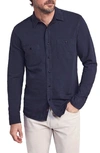 Faherty Knit Seasons Button-up Shirt In Blue Nights