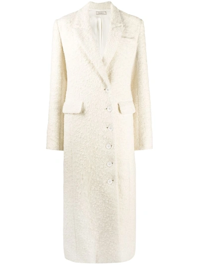 Nina Ricci Textured Single-breasted Coat In White