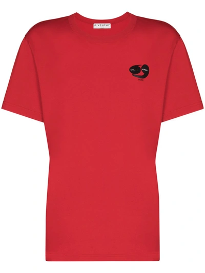 Givenchy Large Back Logo Cotton T-shirt In Red