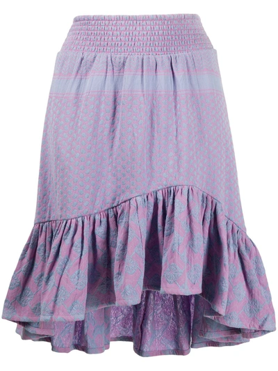 Cecilie Copenhagen Stinne Ruffle Skirt In Purple