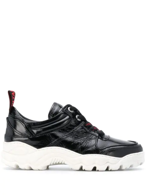 Zadig & Voltaire Women's Blaze Crush Leather Platform Sneakers In Black ...
