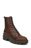 Sam Edelman Garret Combat Platform Boots In Dark Brown