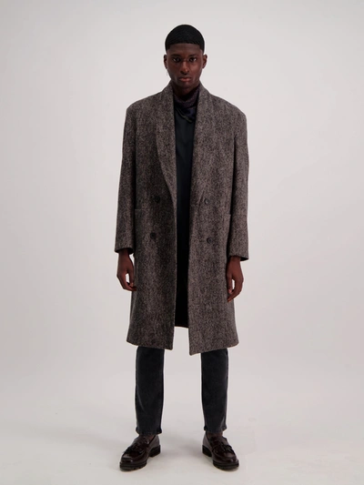 Amendi Darcy Wool Coat In Grey Melange